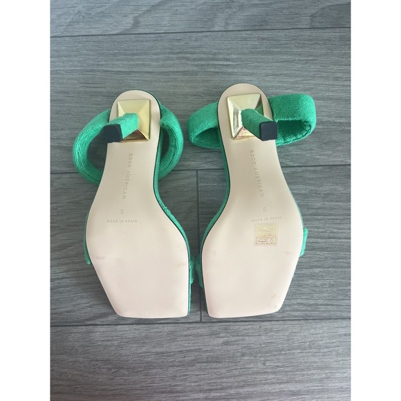 Good American Green Terry 001 Heels GA354T-X Size 5‎ NIB - Picture 5 of 9